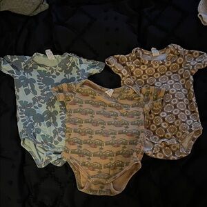 kate quinn Green, Brown, and Tan Kids Bodysuits